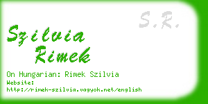 szilvia rimek business card